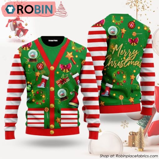 Funny Christmas Cardigan Style Ugly Christmas Sweater
