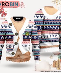 Funny Faux Belly Ugly Christmas Sweater