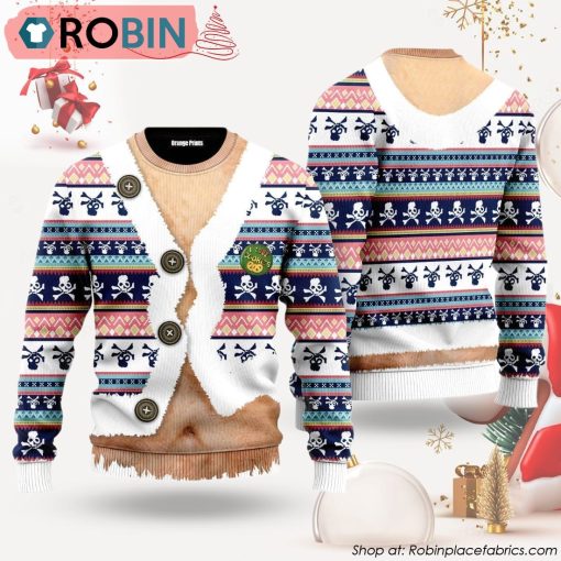 Funny Faux Belly Ugly Christmas Sweater