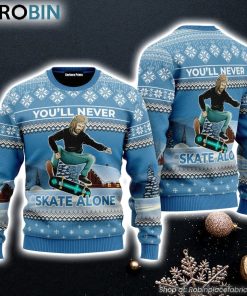 Funny Jesus Skateboarding Ugly Christmas Sweater