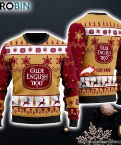 Funny Olde English 800 Personalized Ugly Christmas Sweaters