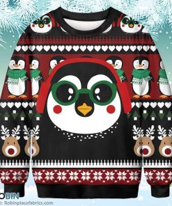 Funny Penguin Merry Christmas Sweatshirt Christmas Ugly Sweater 3D Printed