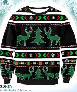 Funny Reindeer Box Christmas Tree Xmas Christmas Ugly Sweater 3D Printed