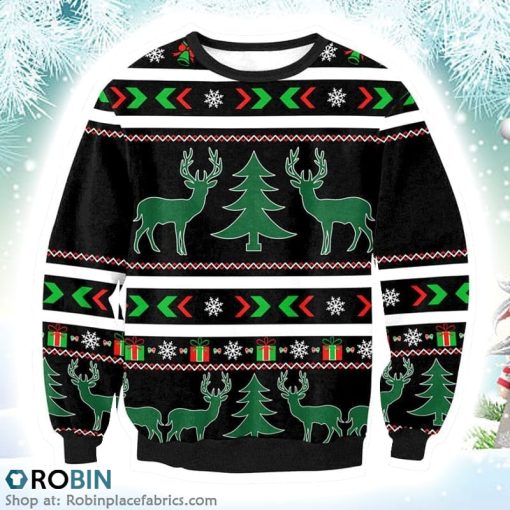 Funny Reindeer Box Christmas Tree Xmas Christmas Ugly Sweater 3D Printed