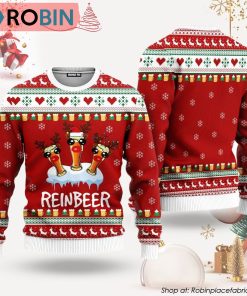 Funny Reindeer Reinbeer Christmas Ugly Christmas Sweater