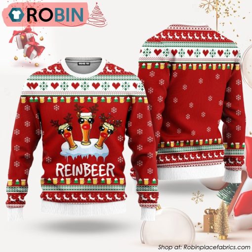 Funny Reindeer Reinbeer Christmas Ugly Christmas Sweater, Xmas Gifts