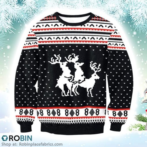 Funny Reindeers Christmas Tree Xmas Christmas Ugly Sweater 3D Printed