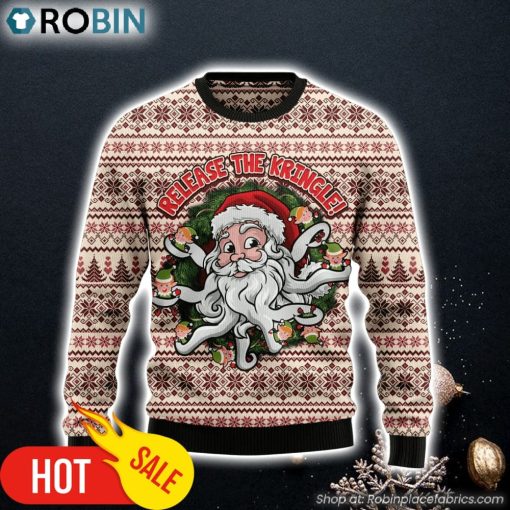 Funny Santa Claus Release The Kringle Ugly Christmas Sweater Best Xmas Gift Gift For Christmas