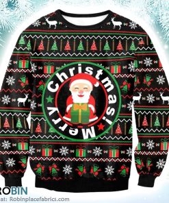 Funny Santa Gift Box Christmas Tree Xmas Christmas Ugly Sweater 3D Printed