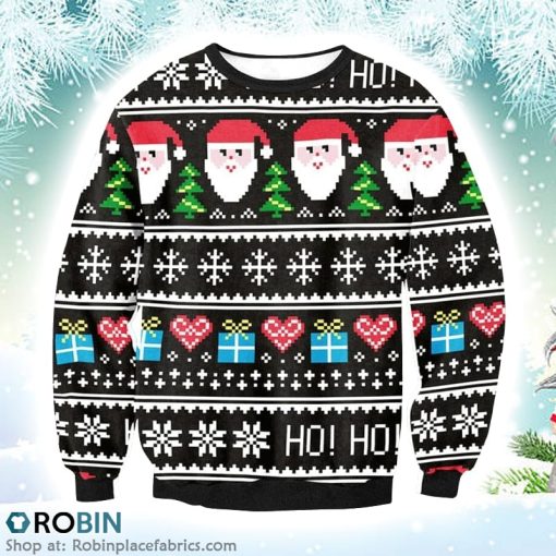 Funny Santa Ho Ho Ho Christmas Tree Xmas Christmas Ugly Sweater 3D Printed