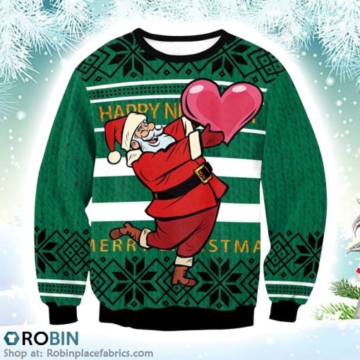 Funny Santa Merry Christmas Ugly Sweater 3D Printed