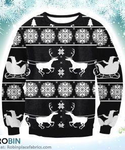 Funny Santa Snow Christmas Tree Xmas Christmas Ugly Sweater 3D Printed