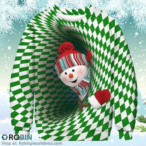 Funny Snow Boy Merry Christmas Ugly Sweater 3D Printed