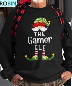 gamer-elf-group-christmas-pajama-party-ugly-christmas-sweatshirt-1