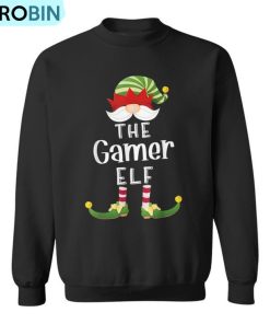 Gamer Elf Group Christmas Pajama Party Ugly Christmas Sweatshirt