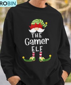 gamer-elf-group-christmas-pajama-party-ugly-christmas-sweatshirt-3