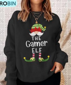 gamer-elf-group-christmas-pajama-party-ugly-christmas-sweatshirt-4