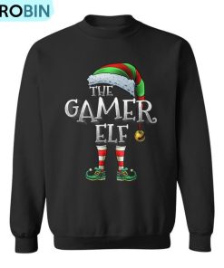 Gamer Elf Matching Family Christmas Gamer Elf Ugly Christmas Sweatshirt
