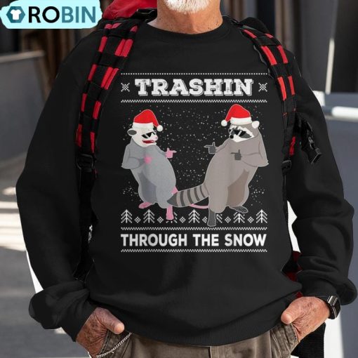 Garbage Gang Opossum Raccoon Ugly Christmas Sweater Ugly Christmas Sweatshirt