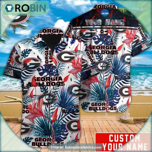 Georgia Bulldogs Tropical Design Hawaiian Shirt