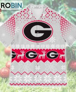 Georgia Bulldogs Ugly Christmas Design Short Sleeve Shirt