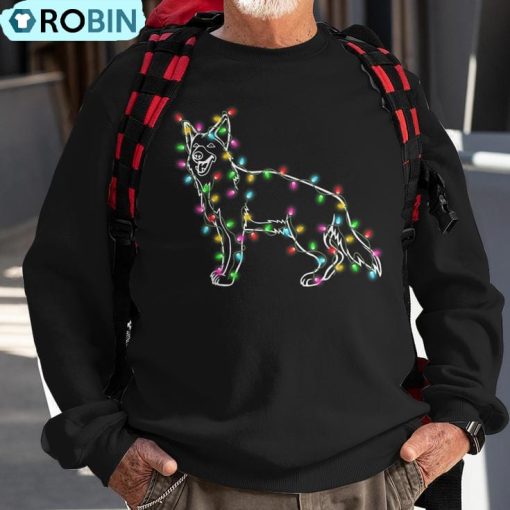 German Shepherd Dog Tree Christmas Sweater Xmas Dogs Ugly Christmas Sweatshirt
