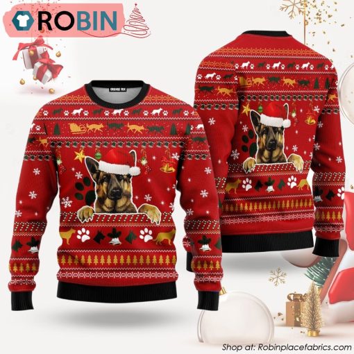 German Shepherd Dog Ugly Christmas Sweater