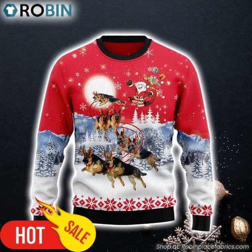 German Shepherd Santa Claus Dog Lover Ugly Christmas Sweater Christmas Gift For Pet Lovers