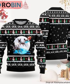 German Shorthaired Pointer Santa On Highway Ugly Christmas Sweater