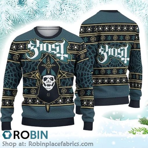 Ghost Band Christmas Ugly Sweater 3D Printed, Ghost Band Christmas Ugly Sweater 3D Printed