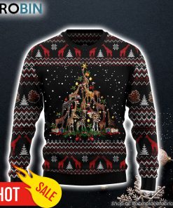 Giraffe Christmas Tree Ugly Christmas Sweater Lover Xmas Sweater Gift
