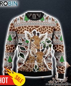 Giraffe Family Christmas Ugly Christmas Sweater Gift For Pet Lovers