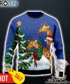 Giraffe Family Xmas Ugly Christmas Sweater Gift For Pet Lovers Lover Xmas Sweater Gift Giraffe Family Xmas Ugly Christmas Sweater Gift For Pet Lovers Lover Xmas Sweater Gift