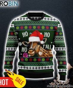 Giraffe Hohoho Y All Ugly Christmas Sweater Funny Family Sweater Gifts