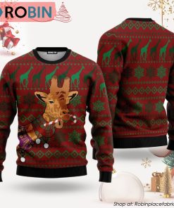 Giraffe Winter Ugly Christmas Sweater Giraffe Winter Ugly Christmas Sweater