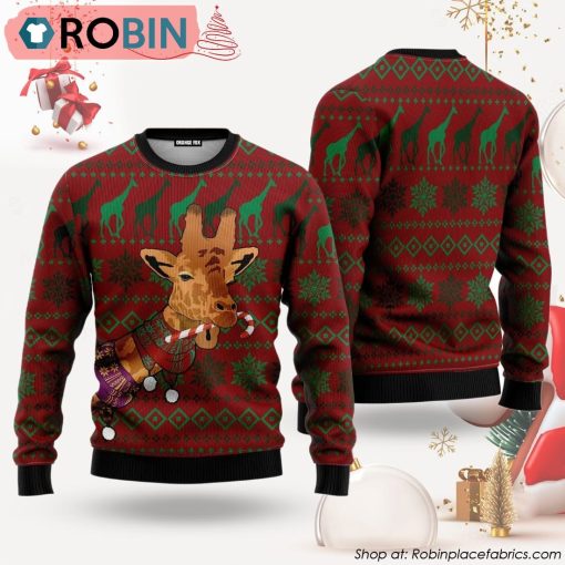Giraffe Winter Ugly Christmas Sweater