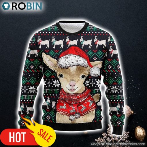 Goat Santa Ugly Christmas Sweater, Perfect Gift and Outfit For Christmas Of Goat Lovers