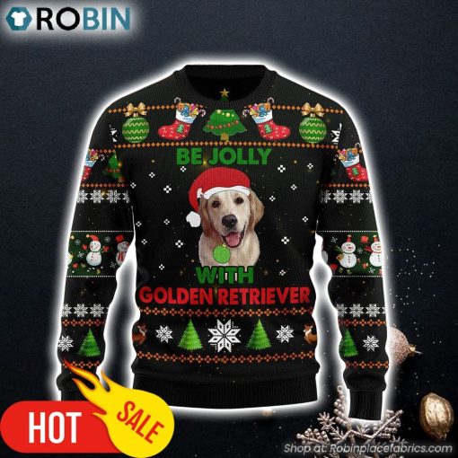 Golden Retriever Be Jolly Dog Lover Ugly Christmas Sweater Christmas Gift For Pet Lovers