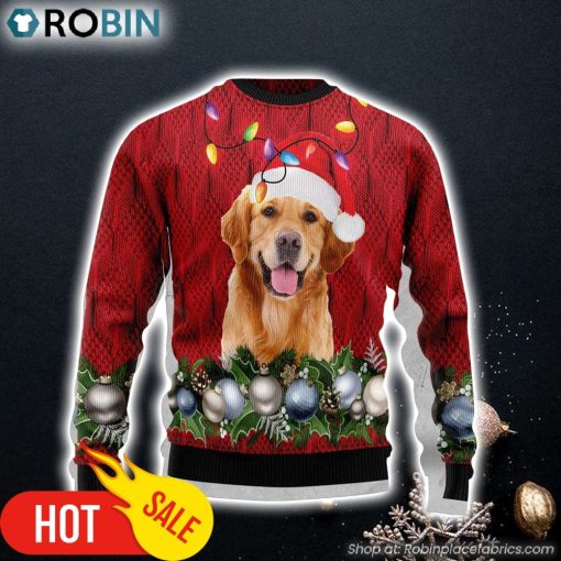 Golden Retriever Christmas Beauty Dog Lover Family Ugly Christmas Sweaters