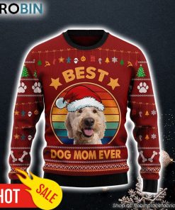 Goldendoodle Best Dog Mom Ever Cute Gift Ugly Christmas Sweater Dog Memorial Gift