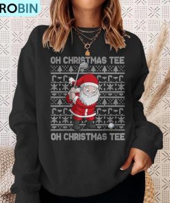 golf-oh-christmas-santa-claus-golfer-golfing-short-sleeve-ugly-christmas-sweatshirt-4