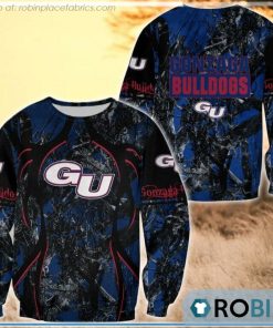 Gonzaga Bulldogs Hunting Pattern All Over Print Sweatshirt