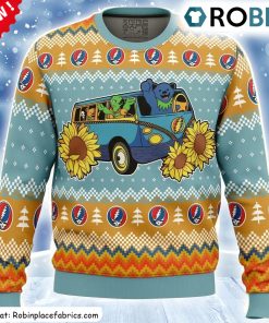 Grateful Dead Bus Grateful Dead Ugly Christmas Sweatshirt, Sweater