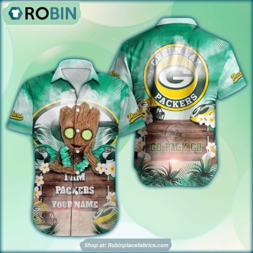 Green Bay Packers x Baby Groot Summer Hawaiian Shirt
