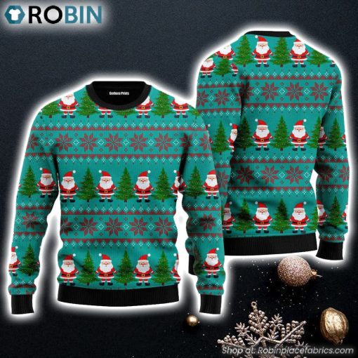 Green Santa Claus Merry Christmas Ugly Christmas Sweater Gift For Christmas