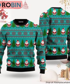 Green Santa Claus Merry Ugly Christmas Sweater