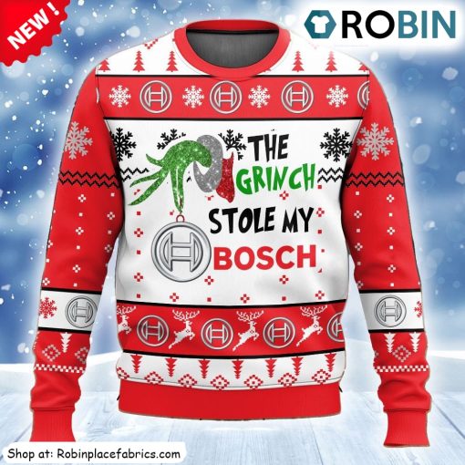 Grinch Stole My Bosch Ugly Christmas Sweatshirt, Sweater