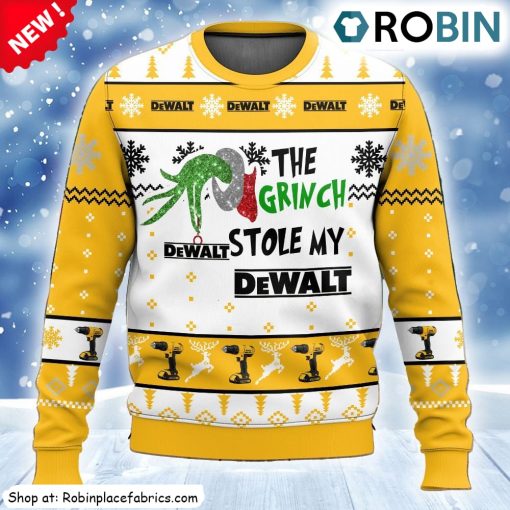 Grinch Stole My Dewalt Ugly Christmas Sweatshirt, Sweater