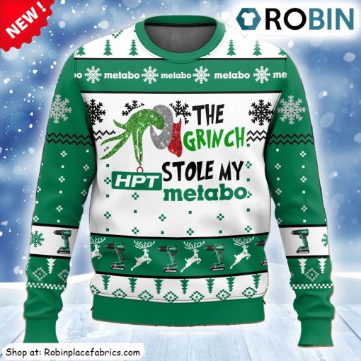 Grinch Stole My Metabo Hpt Ugly Christmas Sweatshirt, Sweater