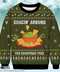 Guacin Around The Christmas Tree Sweatshirt Christmas Ugly Sweater 3D Printed